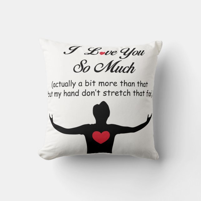 Ich habe dich so sehr Liebe Kissen (Vorderseite)