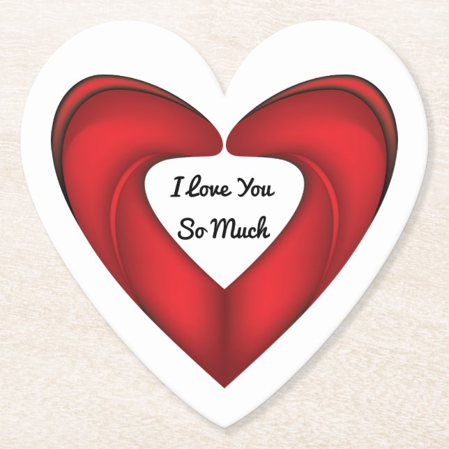 Ich habe dich so sehr Liebe Untersetzer (Vorderseite)