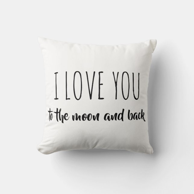 Ich habe dich zum Mond und zurück Liebe. Kissen (Vorderseite)