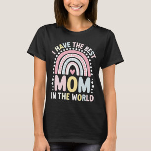 Ich habe die beste Mama in der Welt Boho Regenboge T-Shirt