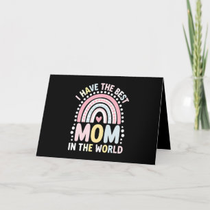 Ich habe die beste Mutter der Welt Boho Regenbogen Dankeskarte