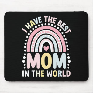 Ich habe die beste Mutter der Welt Boho Regenbogen Mousepad