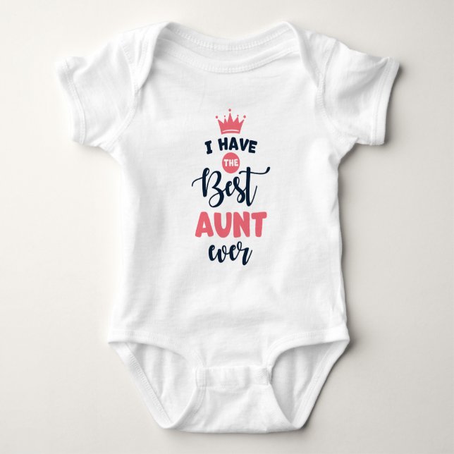 Ich habe die beste Tante je Niedlich Baby Strampler (Vorderseite)