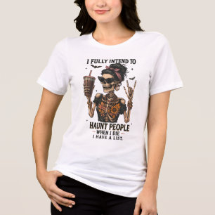 Ich habe die feste Absicht, Leute zu verfolgen, di Tri-Blend Shirt