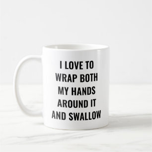 Ich habe die Liebe, mich beide Hände darum zu wac Kaffeetasse
