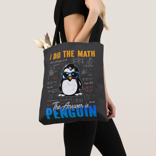 Ich habe die Mathematik Die Antwort ist Pinguin Fu Tasche (Von Nahem)