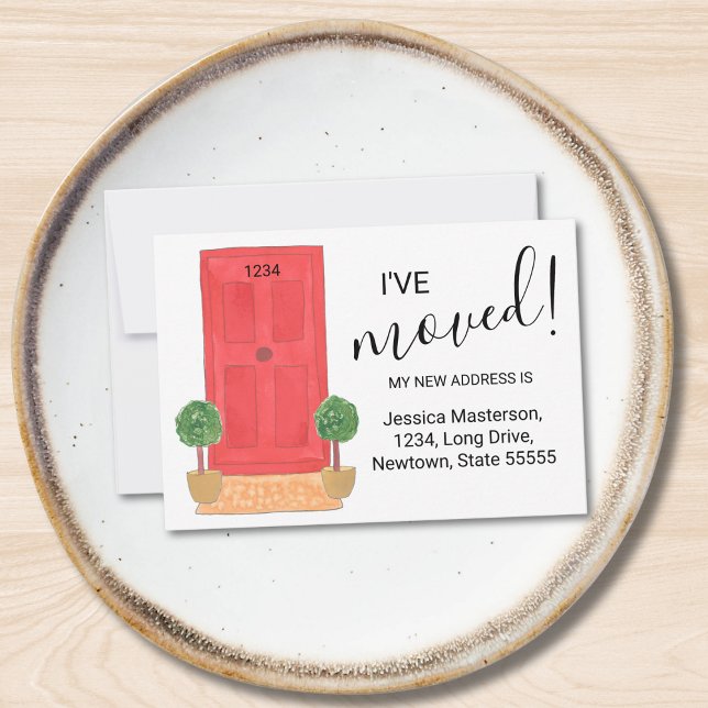 Ich habe die Red Door Announcement Card verschoben Mitteilungskarte (Von Creator hochgeladen)