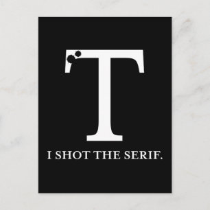 Ich habe die Serifenkomische Typografie gedreht Postkarte