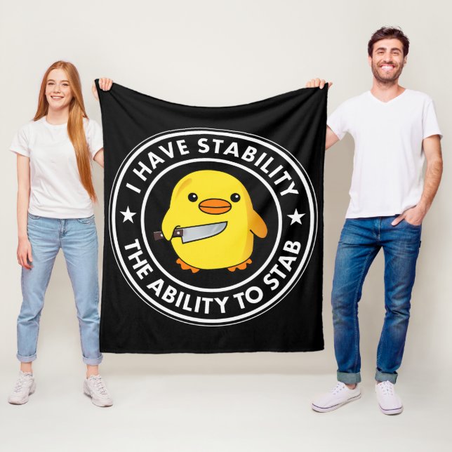 Ich habe die Stabilität, die ich mir leisten kann, Fleecedecke (Beispiel)