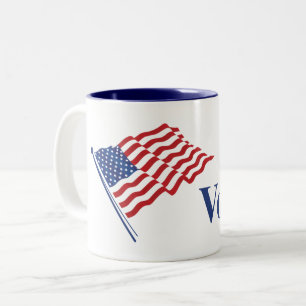 Ich habe die Sticker-Tasse gewählt Zweifarbige Tasse
