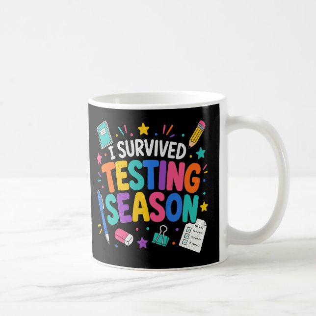 Ich habe die Testphase Schulhumor überlebt Kaffeetasse (Rechts)