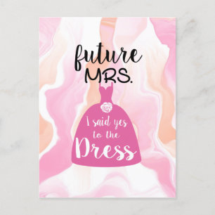 Ich habe diesem Brautkleid bei der Bridal Shower r Postkarte