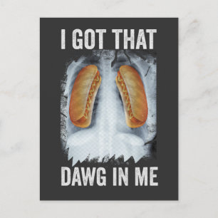 Ich habe diesen Hund in mir Funny Xray Hotdog 4. J Postkarte