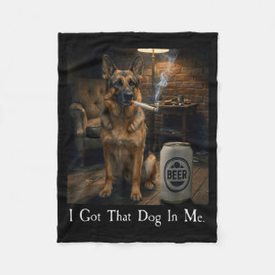 Ich habe diesen Hund in mir lustiger Deutscher Sch Fleecedecke