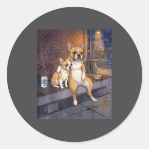 Ich habe diesen Hund in mir Lustiger französischer Runder Aufkleber