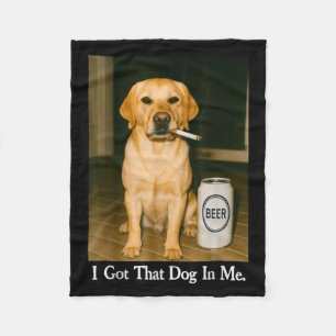 Ich habe diesen Hund in mir Lustiger Retriever rau Fleecedecke