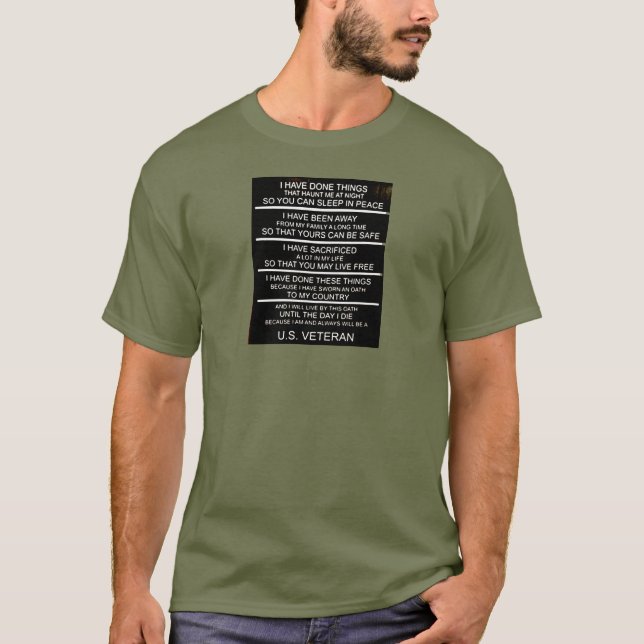 ICH HABE DINGE GETAN, DIE MICH NACHTS VERANTWORTEN T-Shirt (Vorderseite)