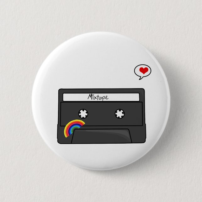 Ich habe dir ein Mixed Tape gemacht Button (Vorderseite)