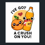 Ich habe dir einen lustigen Orangen Pop Got Poster<br><div class="desc">Ich habe einen Crush On You Funny Orange Pop Pun Got mit einem niedlichen orange und orange Soda Pop. Perfektes Pun-Geschenk für Familien und Freunde,  die niedliche Soda Pop Liebe Punes.</div>