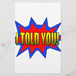 Ich habe dir gesagt briefpapier