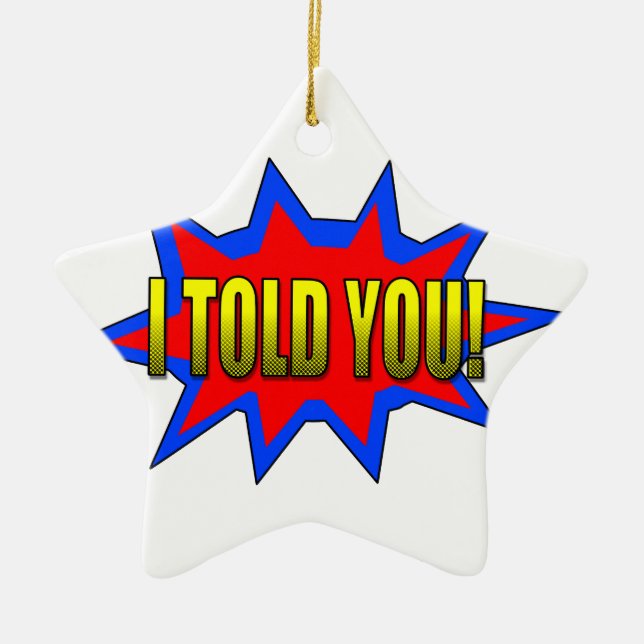 Ich habe dir gesagt keramikornament (Vorne)