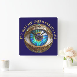 Ich habe dir mein drittes Auge Got Quadratische Wanduhr
