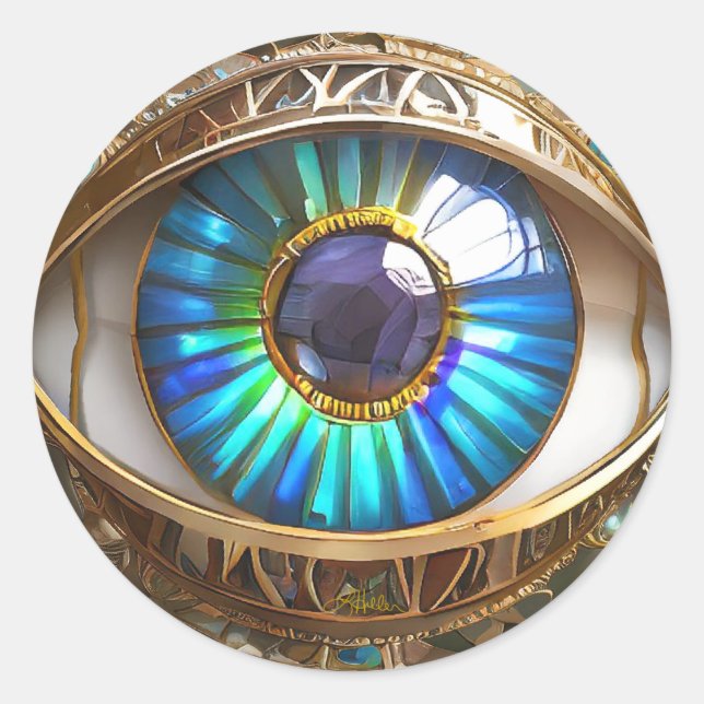 Ich habe dir mein drittes Auge Got Runder Aufkleber (Vorderseite)