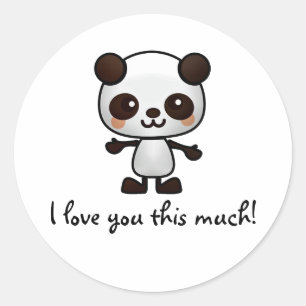 Ich habe dir so viel Panda Liebe Runder Aufkleber
