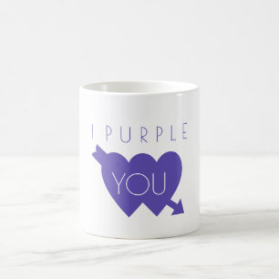 Ich habe dir Typografie Zwei Herzen Niedlich Lila Kaffeetasse