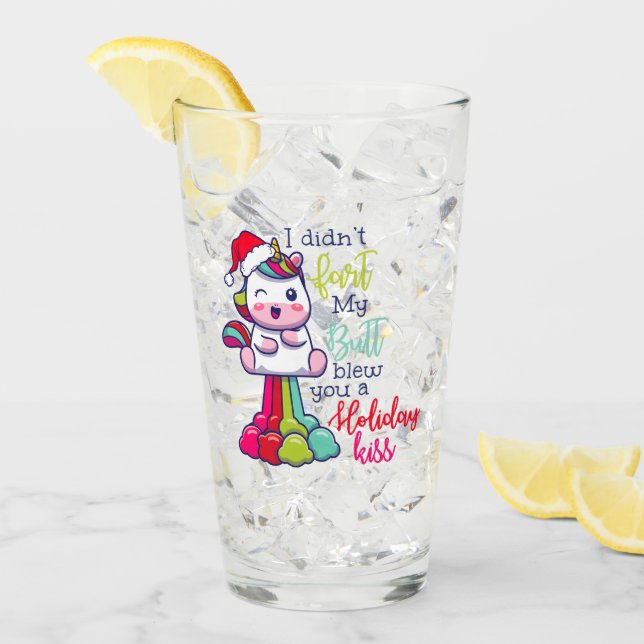 Ich habe dir von meinem Hintern keinen Ferienkuss  Glas (Vorderseite Ice)