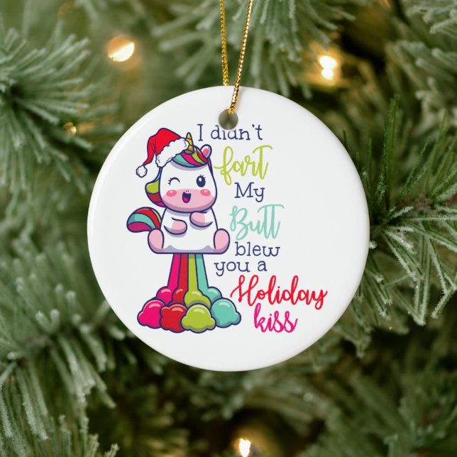 Ich habe dir von meinem Hintern keinen Ferienkuss  Keramik Ornament (Baum)