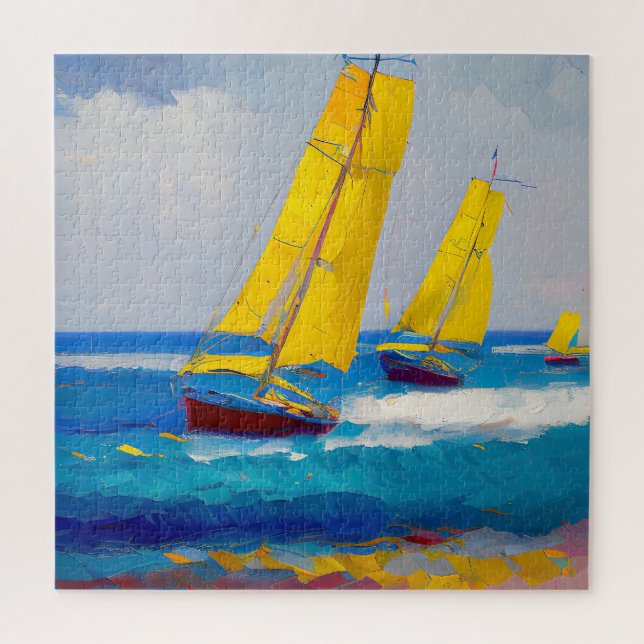 "Ich habe drei Boote gesehen" Seascape (Vertikal)