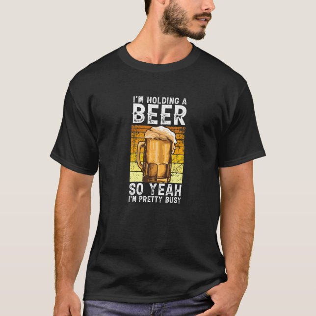 Ich habe ein Bier-Funny-Retro T-Shirt (Vorderseite)