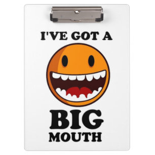 "ICH HABE EIN GROSSES MOUTH-GESICHT GOT KLEMMBRETT