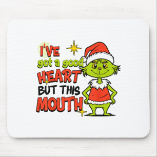 Ich habe ein gutes Herz, aber dieser Mund lustig C Mousepad