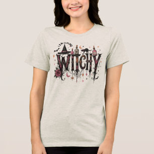 Ich habe ein Hexen-Halloween-Typografie-Gefühl Tri-Blend Shirt