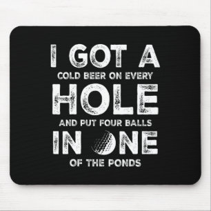 Ich habe ein Hole in One Golfen Golf-Vater Golfer Mousepad