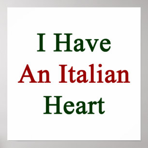 Ich habe ein italienisches Herz Poster