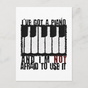 Ich habe ein Klavier Got Postkarte