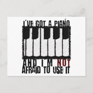 Ich habe ein Klavier Got Postkarte