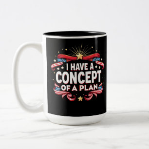 Ich habe ein Konzept für eine planmäßige, sonnige Zweifarbige Tasse