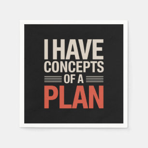 Ich habe ein Konzept für einen Plan Serviette