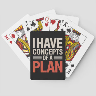 Ich habe ein Konzept für einen Plan Spielkarten