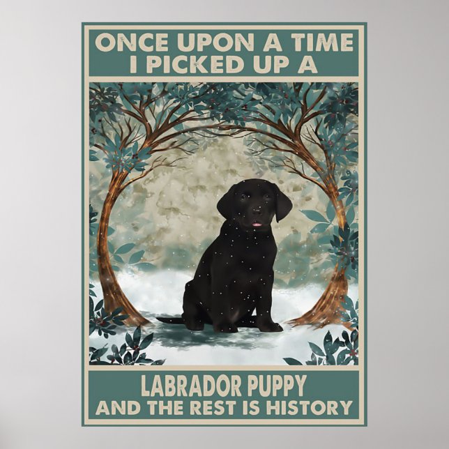 Ich habe ein Labrador-Welpenposter abgeholt Poster (Vorne)