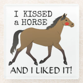 "Ich habe ein Pferd geküsst und es gemocht" mit Ba Glasuntersetzer