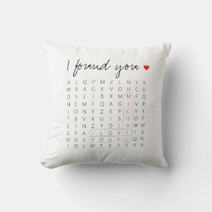 Ich habe ein romantisches Word Search Game Throw K Kissen