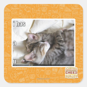 Ich habe ein u quadratischer aufkleber