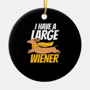 Ich habe eine große Dackel Keramik Ornament