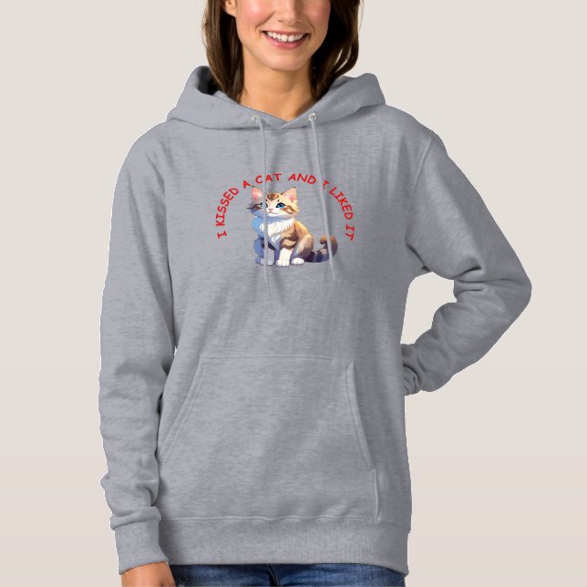 Ich habe eine Katze geküsst Hoodie (Vorderseite)