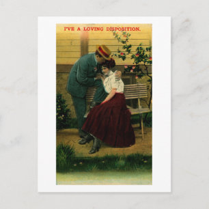 Ich habe eine liebevolle Disposition Romantik Vint Postkarte